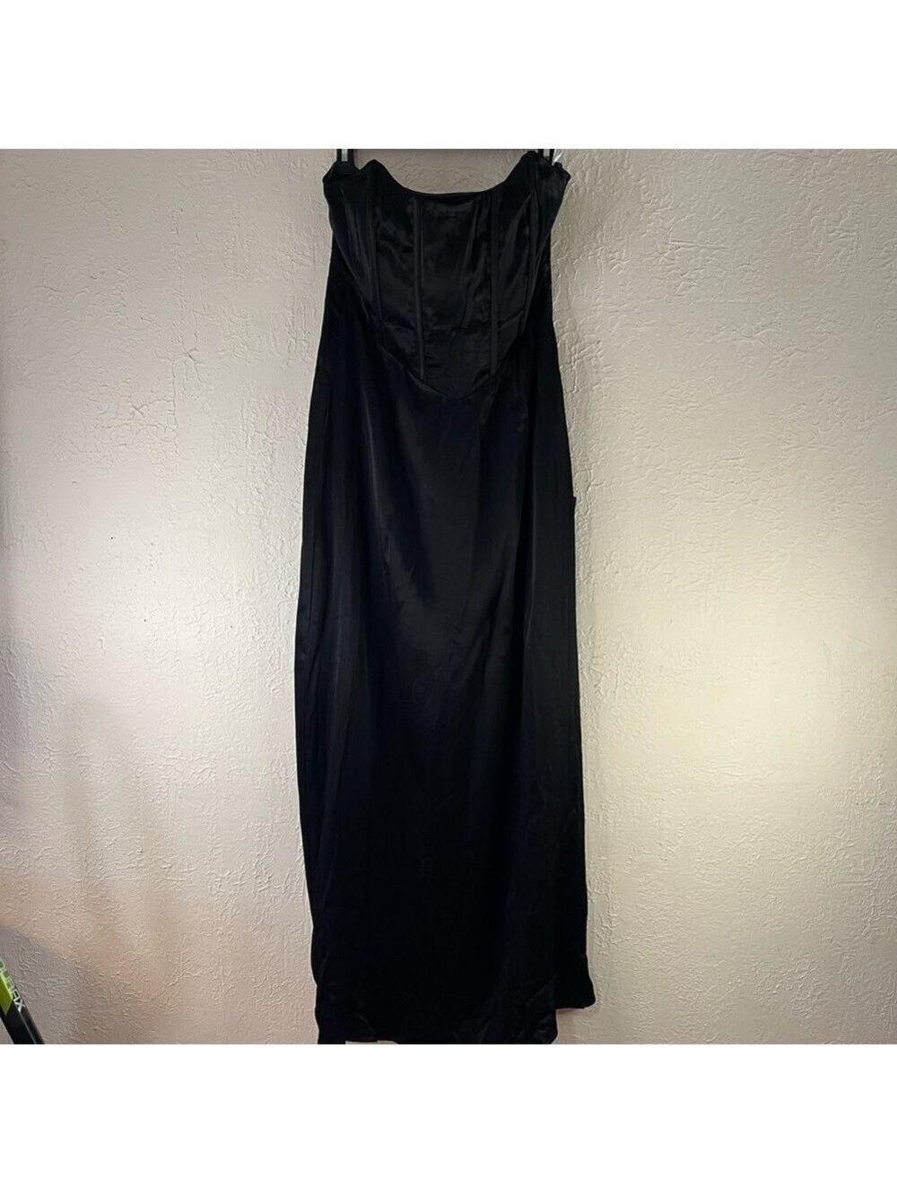 Lulu's Extraordinary Presence Black Satin Strapless Maxi Dress - Picture 3 of 14